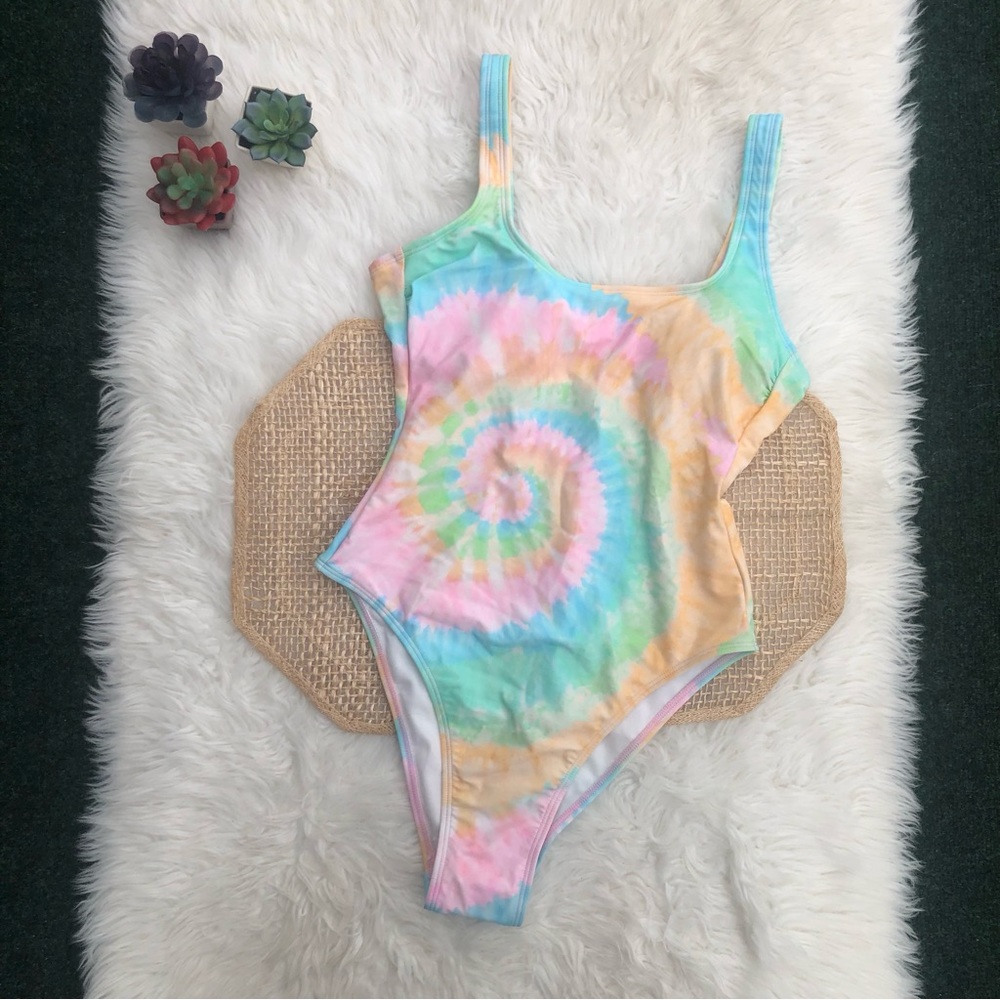 Stoney Lane Clover Rainbow Tie-Dye One Piece Swimsuit